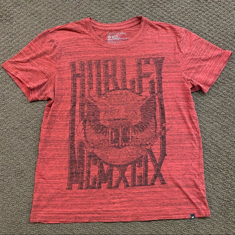 Hurley Graphic T-shirt Vintage Casual Look Medium